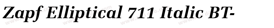 Zapf Elliptical 711 Italic BT字体转换